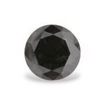 0.92 Carat Natural Black Round Diamond GIA