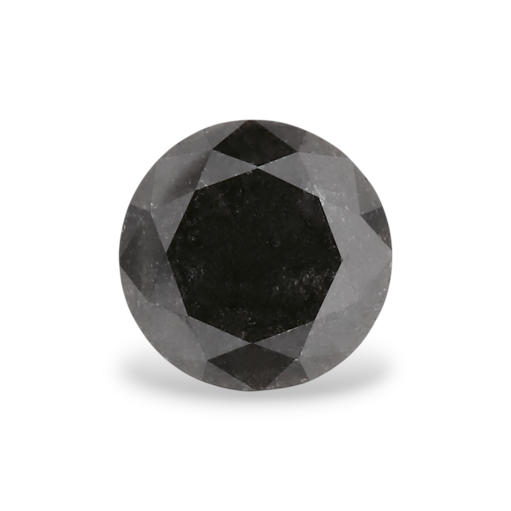 0.92 Carat Natural Black Round Diamond GIA