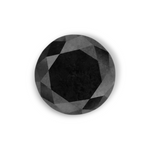 0.74 Carat Natural Black Round Diamond GIA