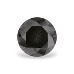 0.93 Carat Natural Black Round Diamond GIA