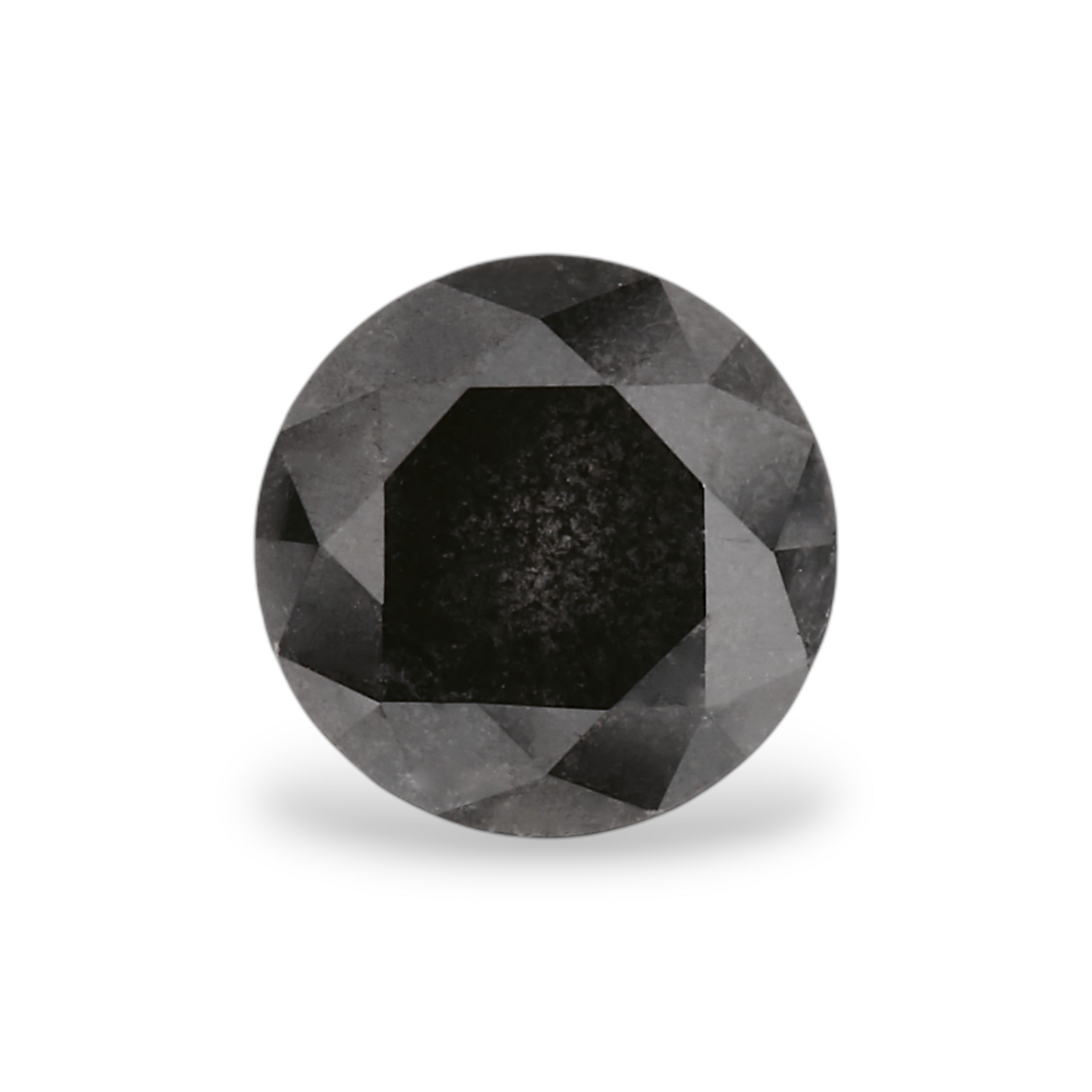 0.93 Carat Natural Black Round Diamond GIA