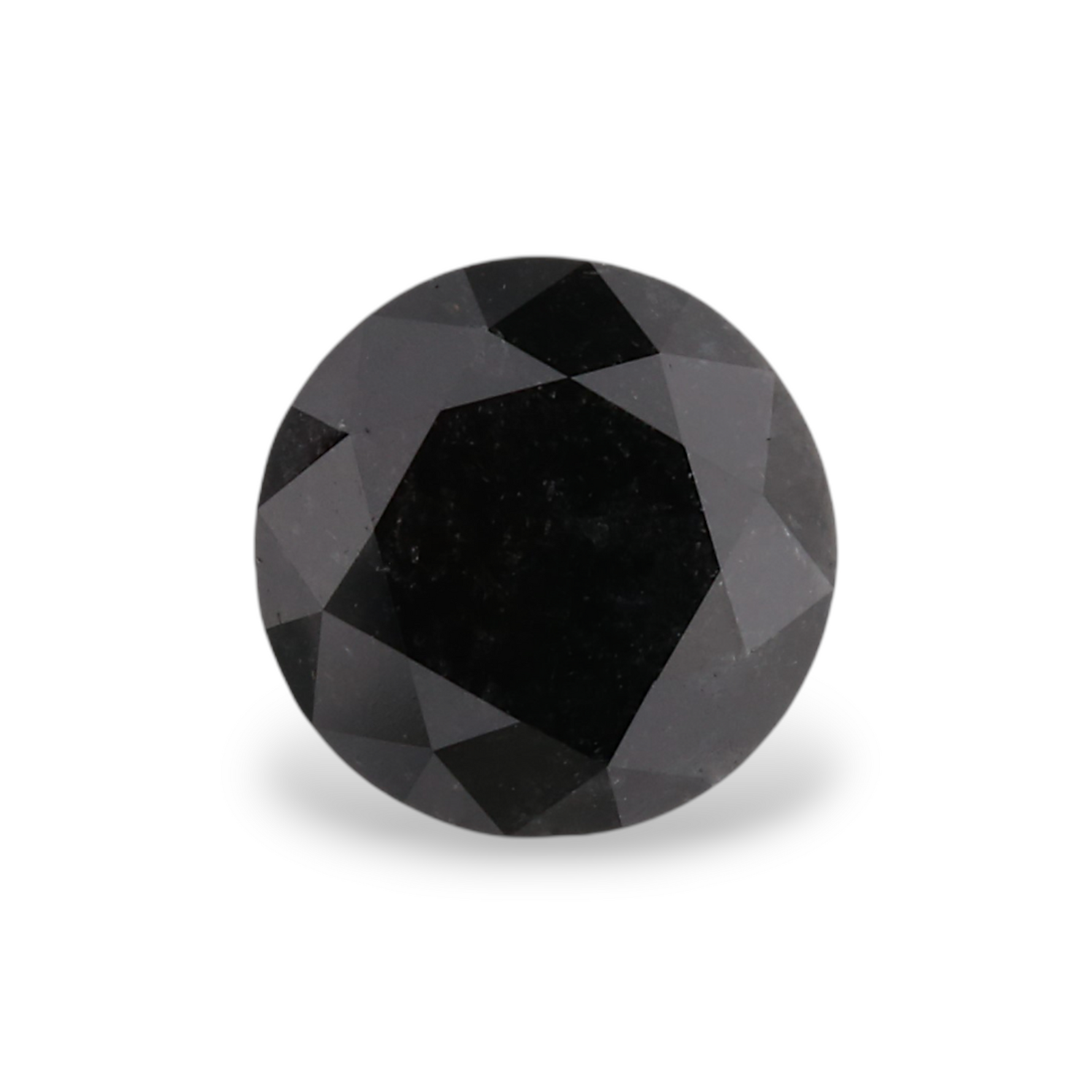 1.07 Carat Natural Black Round Diamond GIA