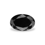 0.95 Carat Natural Black Oval Diamond GIA