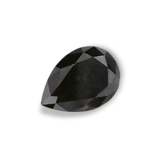 1.02 Carat Natural Black Pear Diamond GIA