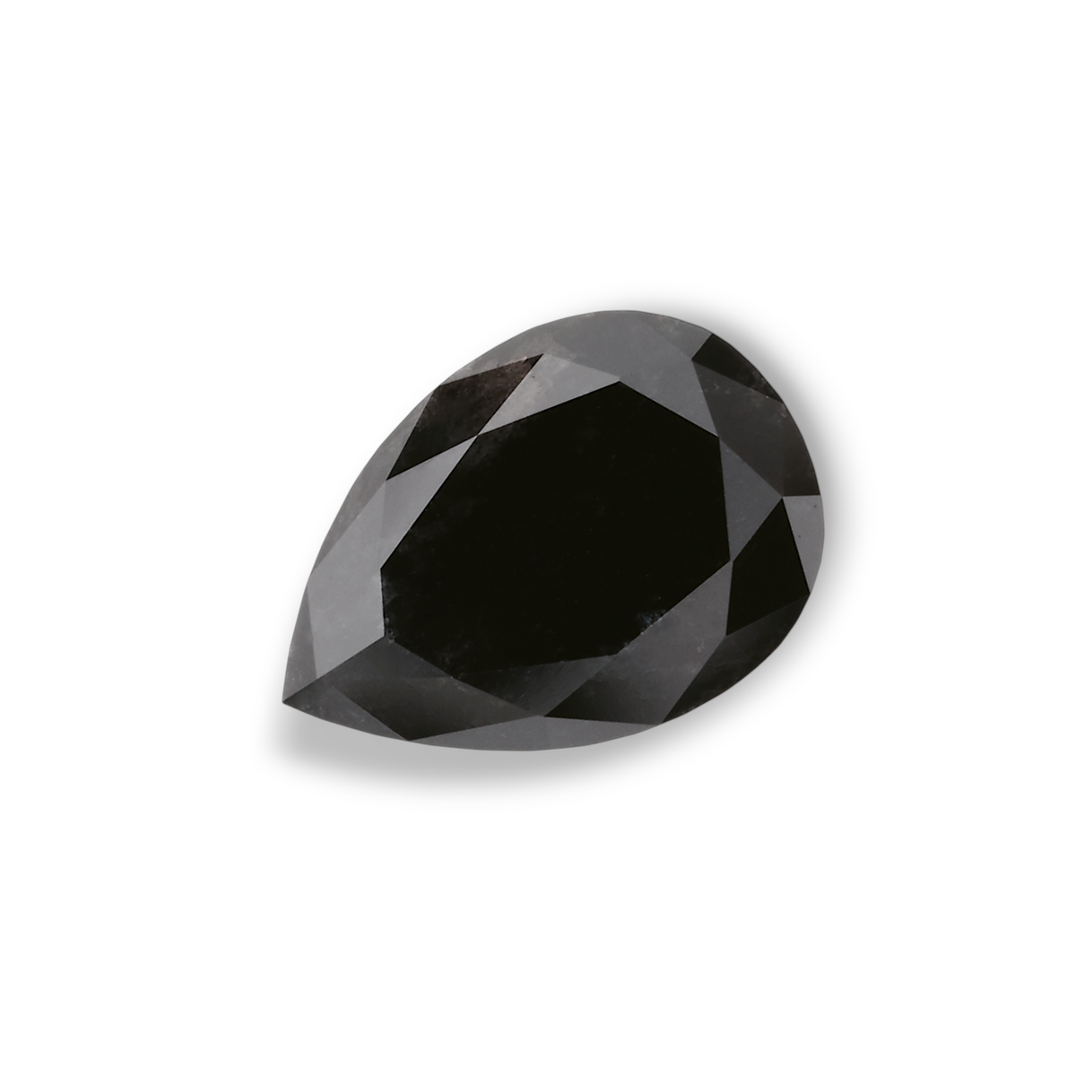 1.58 Carat Natural Black Pear Diamond GIA