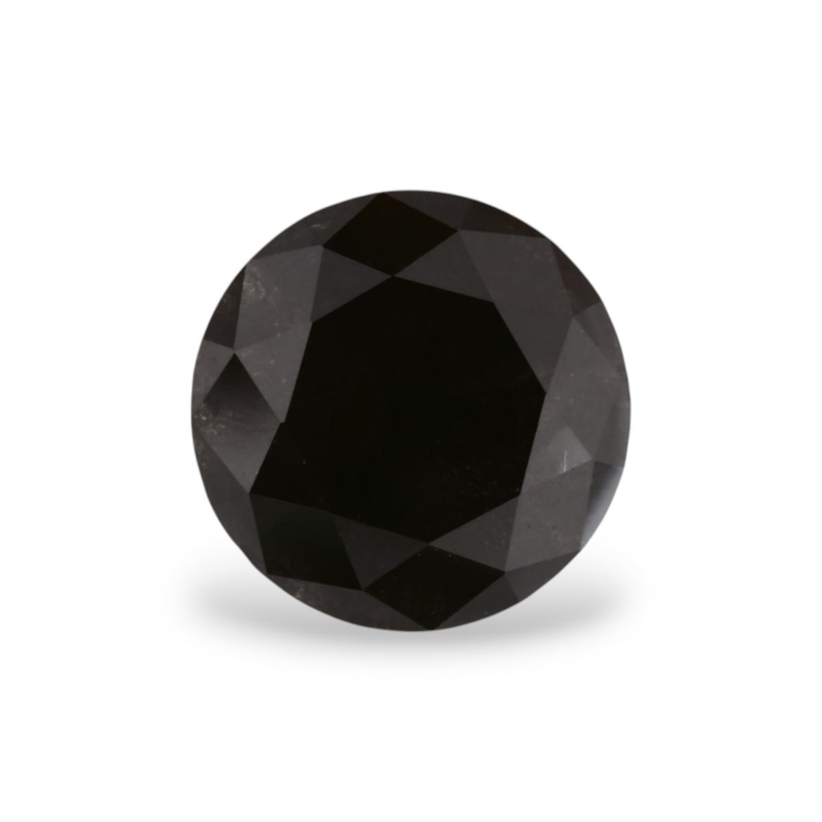 1.93 Carat Natural Black Round Diamond GIA