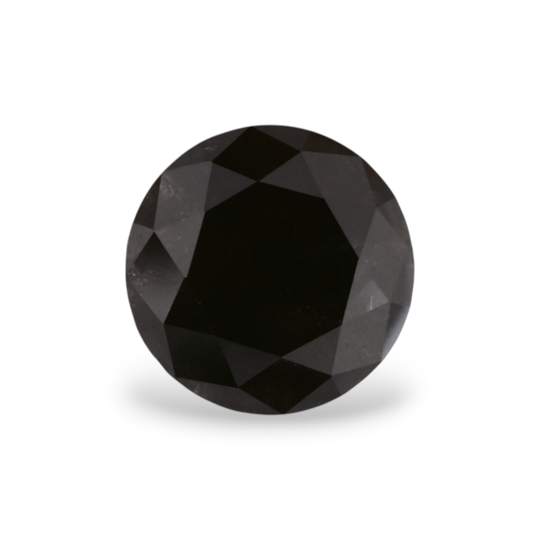 1.93 Carat Natural Black Round Diamond GIA