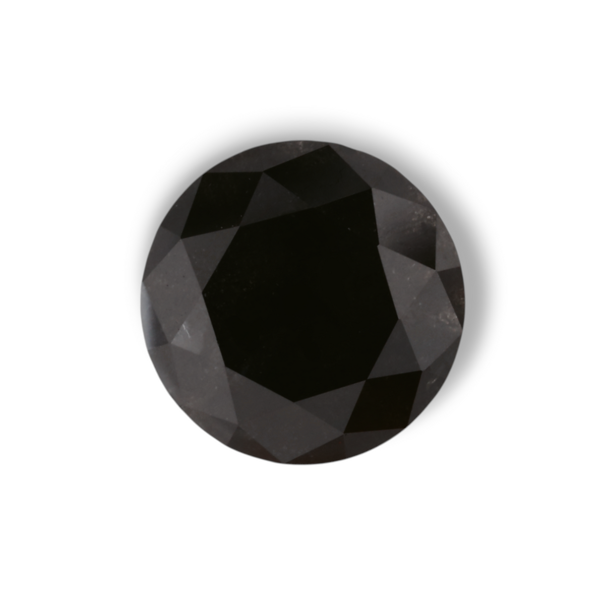 1.93 Carat Natural Black Round Diamond GIA