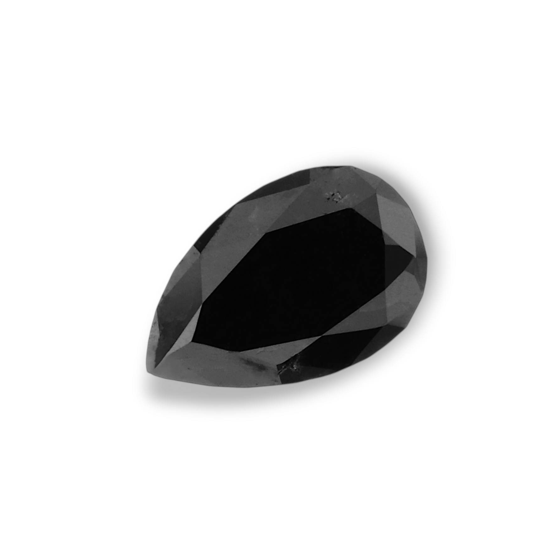 0.6 Carat Natural Black Pear Diamond GIA