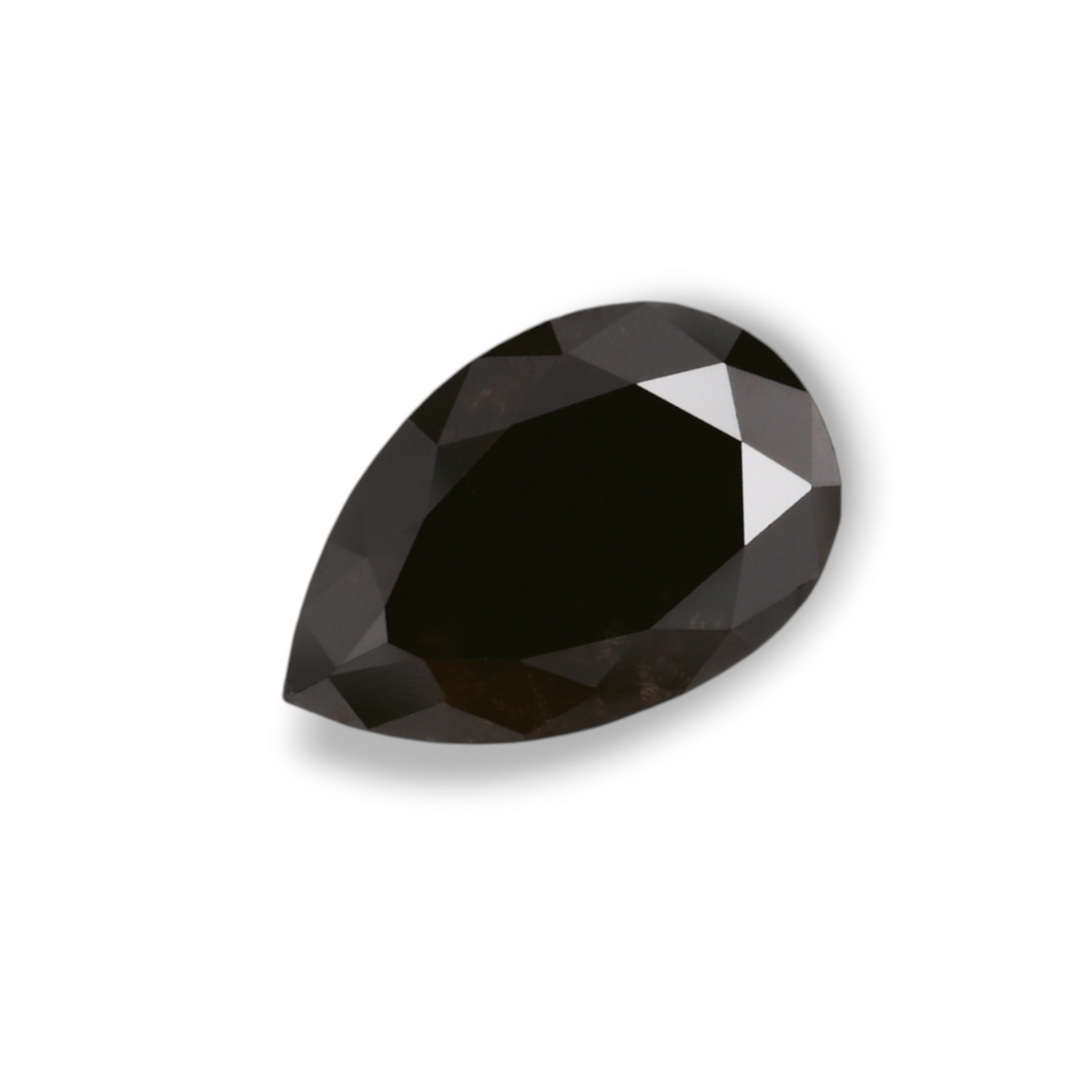 1.86 Carat Natural Black Pear Diamond GIA