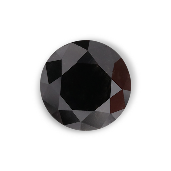 0.61 Carat Natural Black Round Diamond GIA