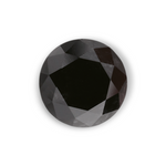 0.69 Carat Natural Black Round Diamond GIA