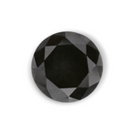 0.92 Carat Natural Black Round Diamond GIA