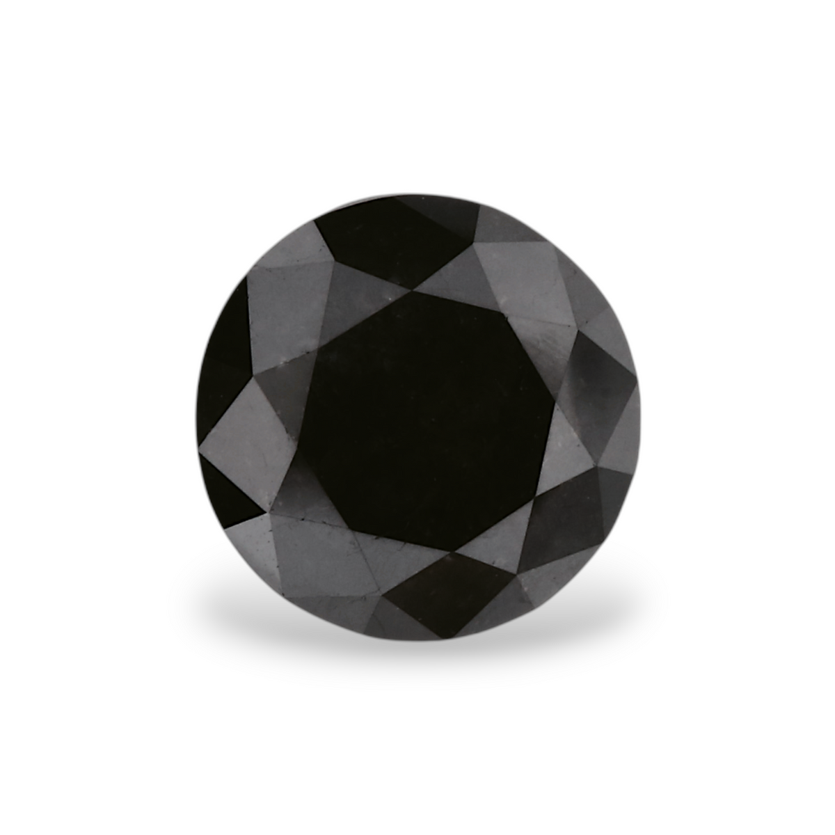 1.43 Carat Natural Black Round Diamond GIA