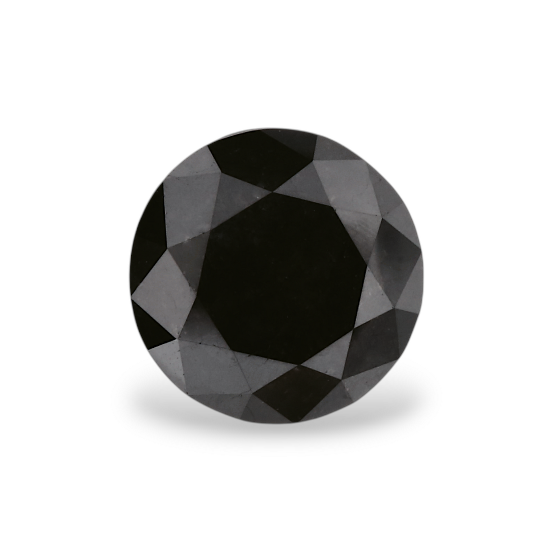 1.43 Carat Natural Black Round Diamond GIA