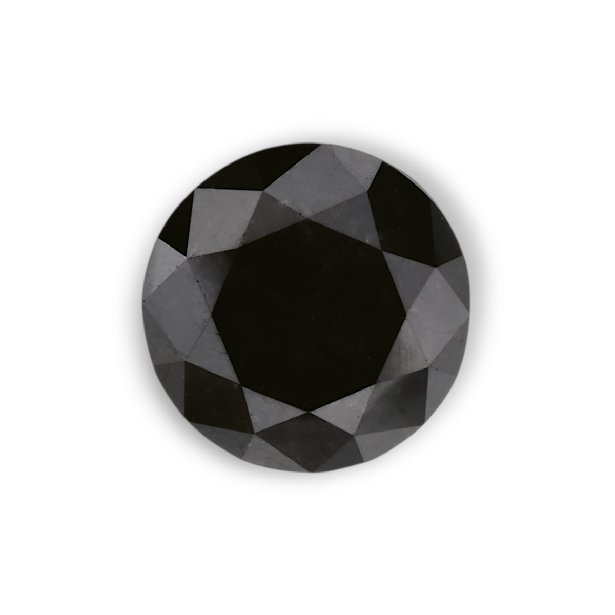 1.43 Carat Natural Black Round Diamond GIA