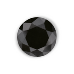 1.43 Carat Natural Black Round Diamond GIA