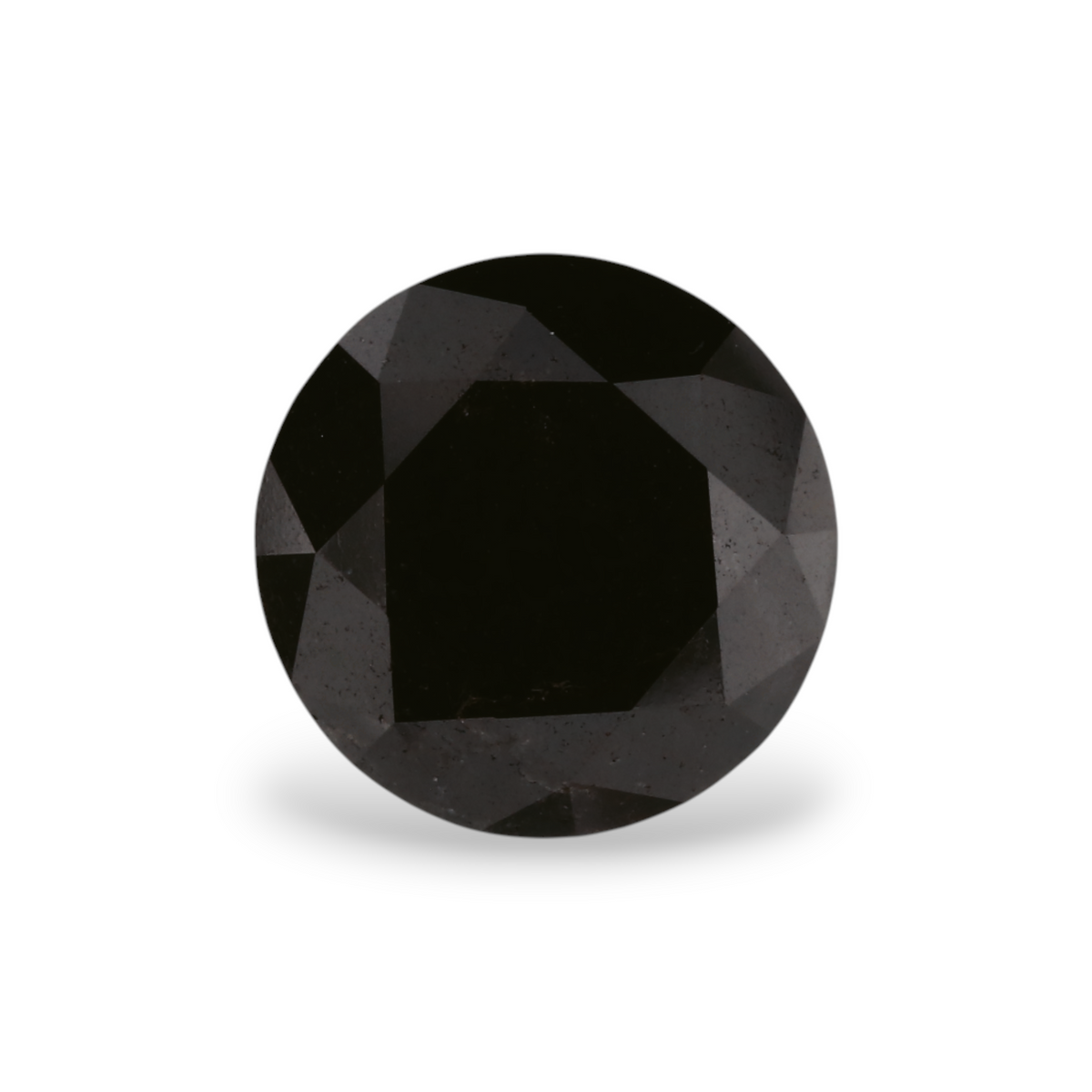 1.88 Carat Natural Black Round Diamond GIA