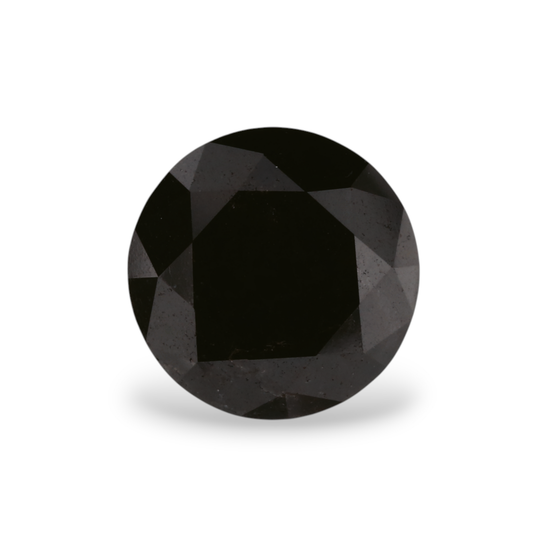 1.88 Carat Natural Black Round Diamond GIA