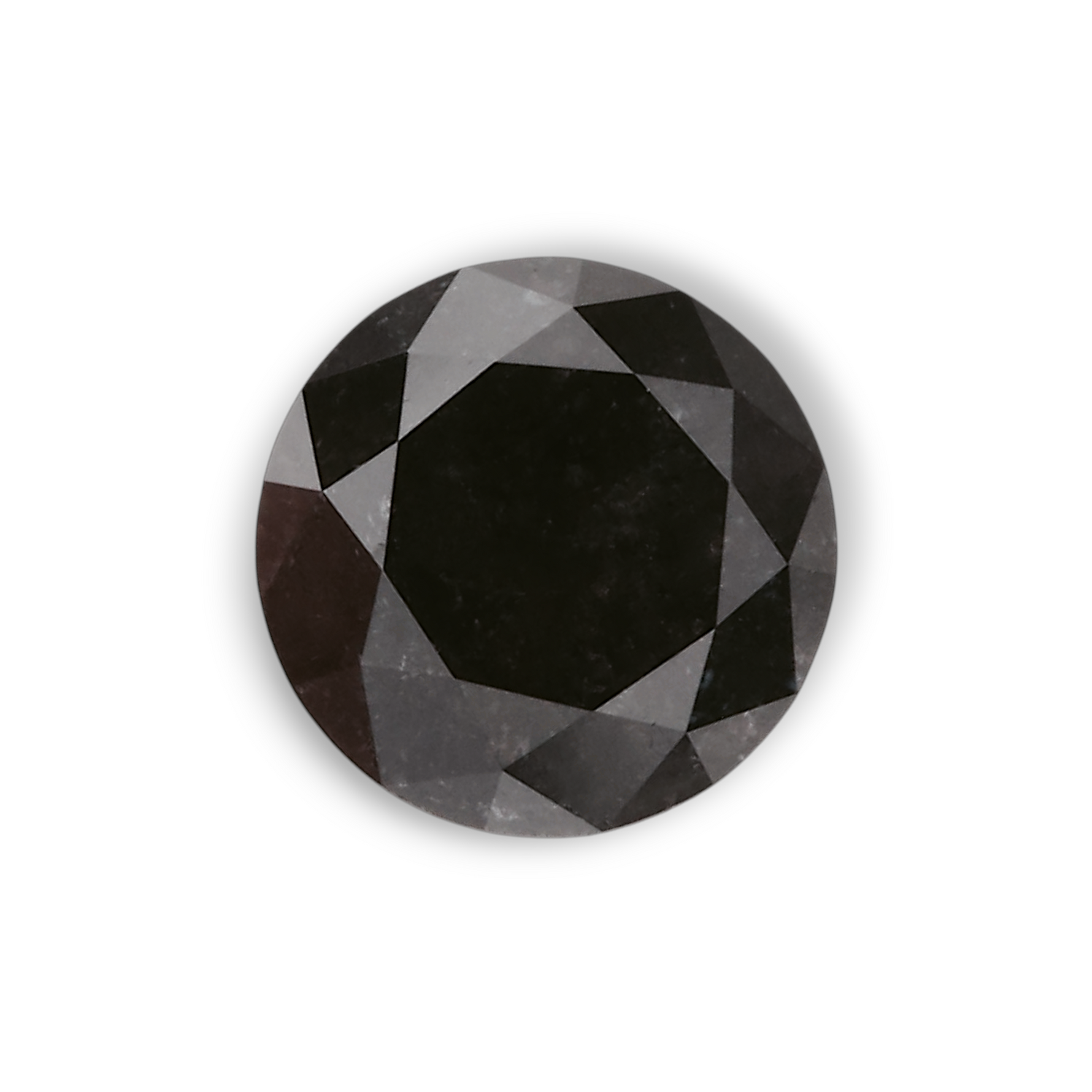 0.68 Carat Natural Black Round Diamond GIA
