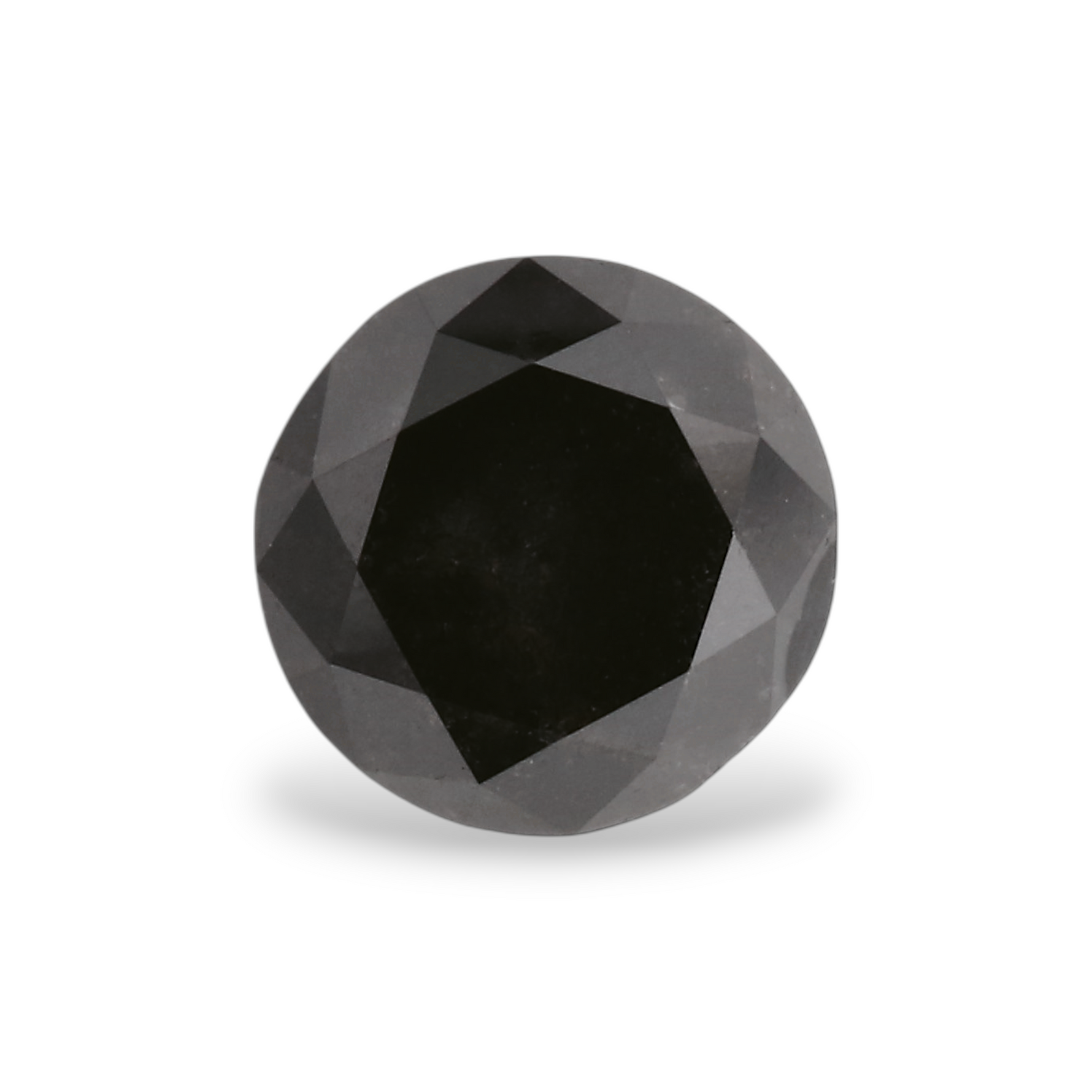 0.98 Carat Natural Black Round Diamond GIA