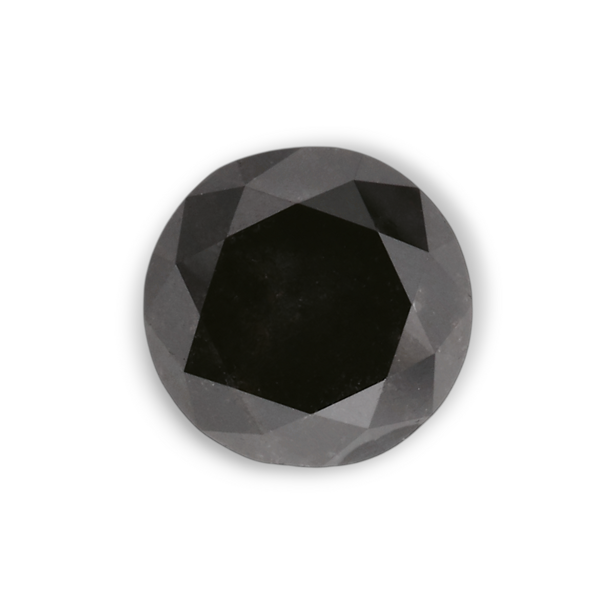 0.98 Carat Natural Black Round Diamond GIA