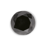 0.98 Carat Natural Black Round Diamond GIA
