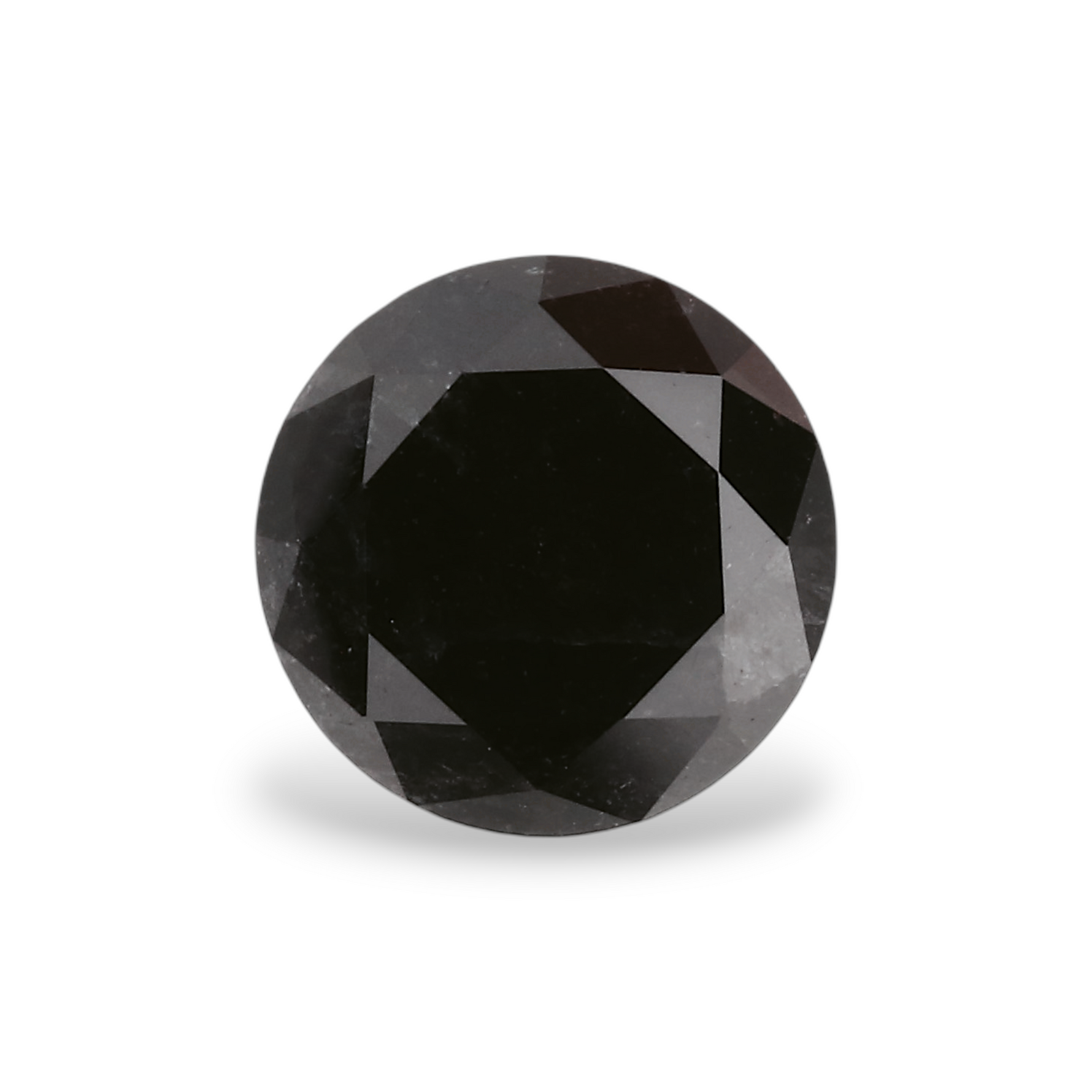 1.07 Carat Natural Black Round Diamond GIA