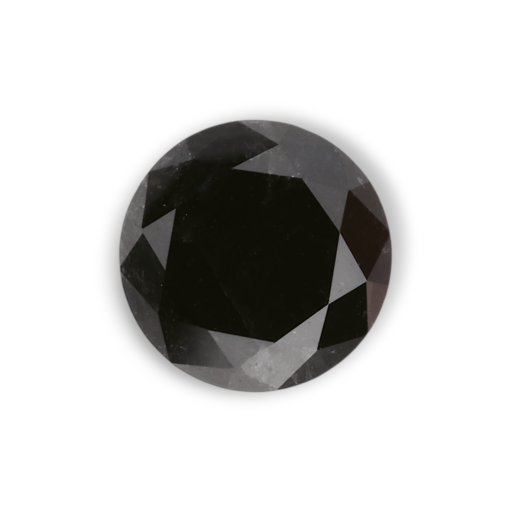 1.07 Carat Natural Black Round Diamond GIA