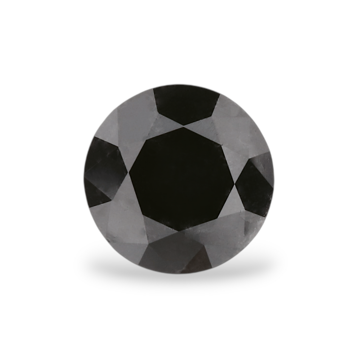 1 Carat Natural Black Round Diamond GIA