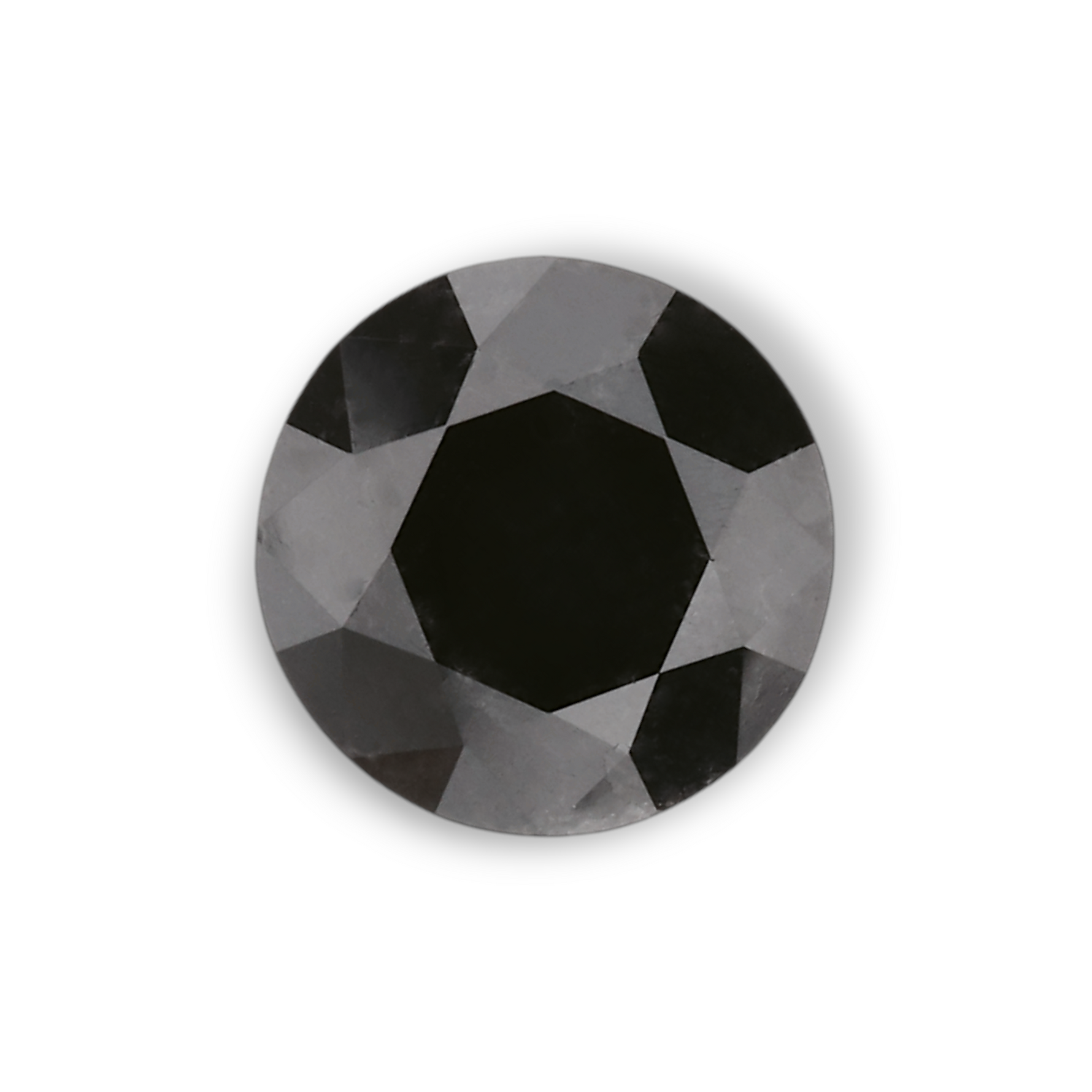 1 Carat Natural Black Round Diamond GIA