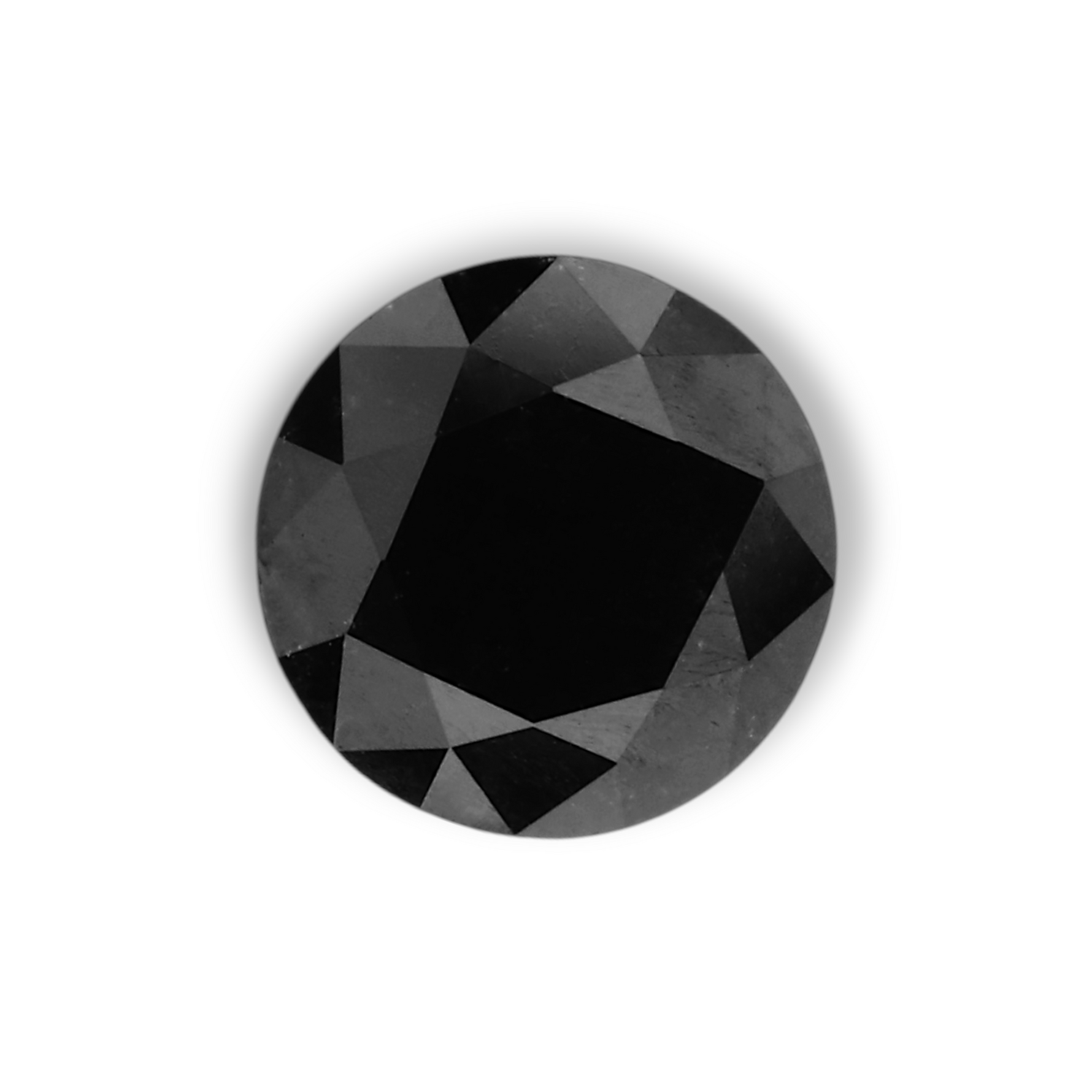 0.81 Carat Natural Black Round Diamond GIA