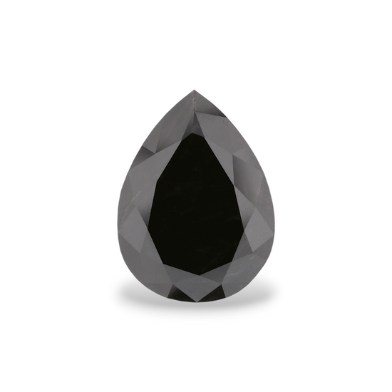 2.19 Carat Natural Black Pear Diamond GIA