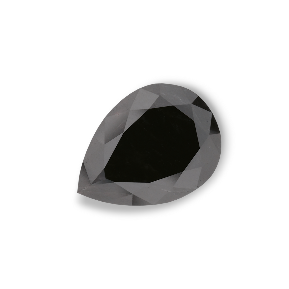 2.19 Carat Natural Black Pear Diamond GIA