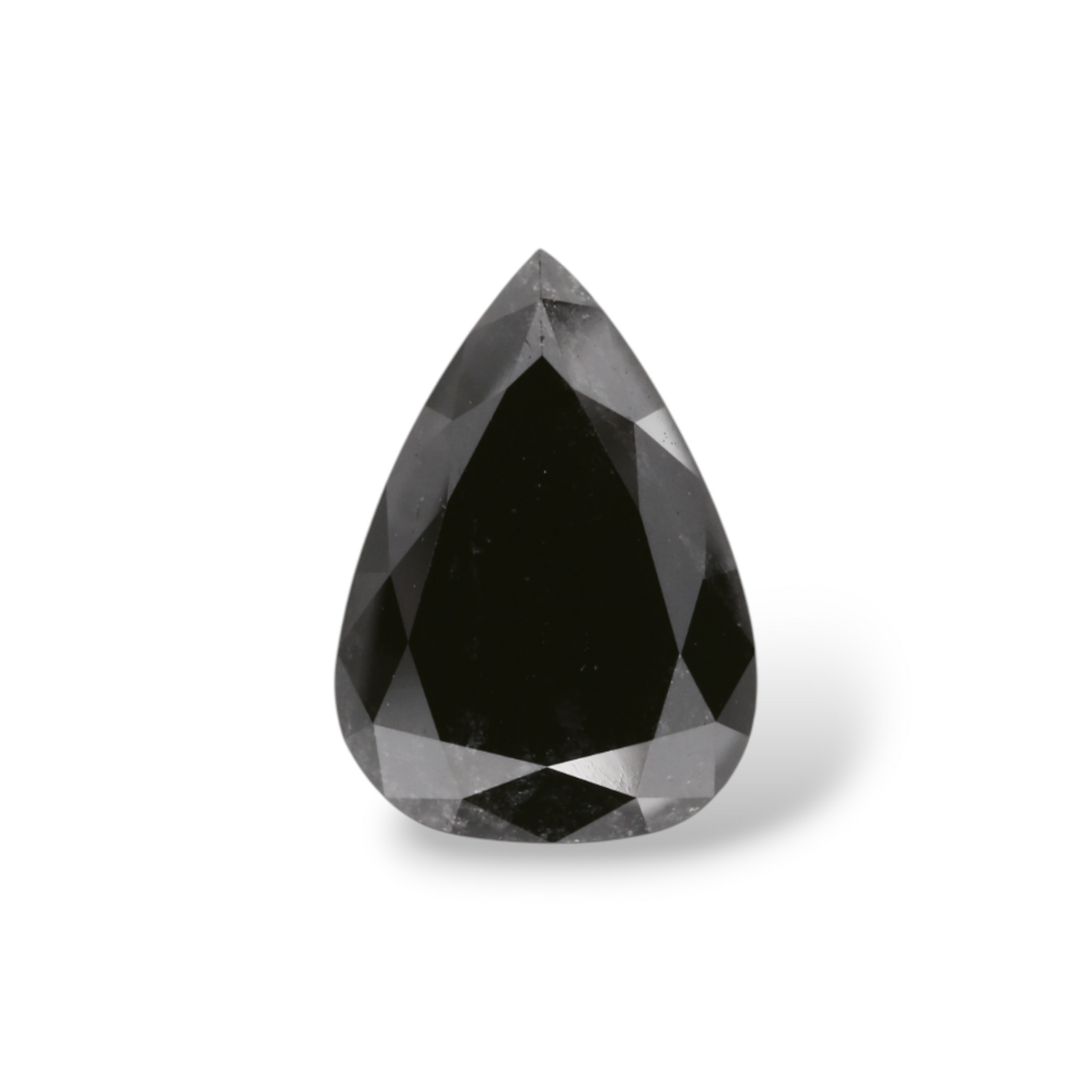 2.74 Carat Natural Black Pear Diamond GIA