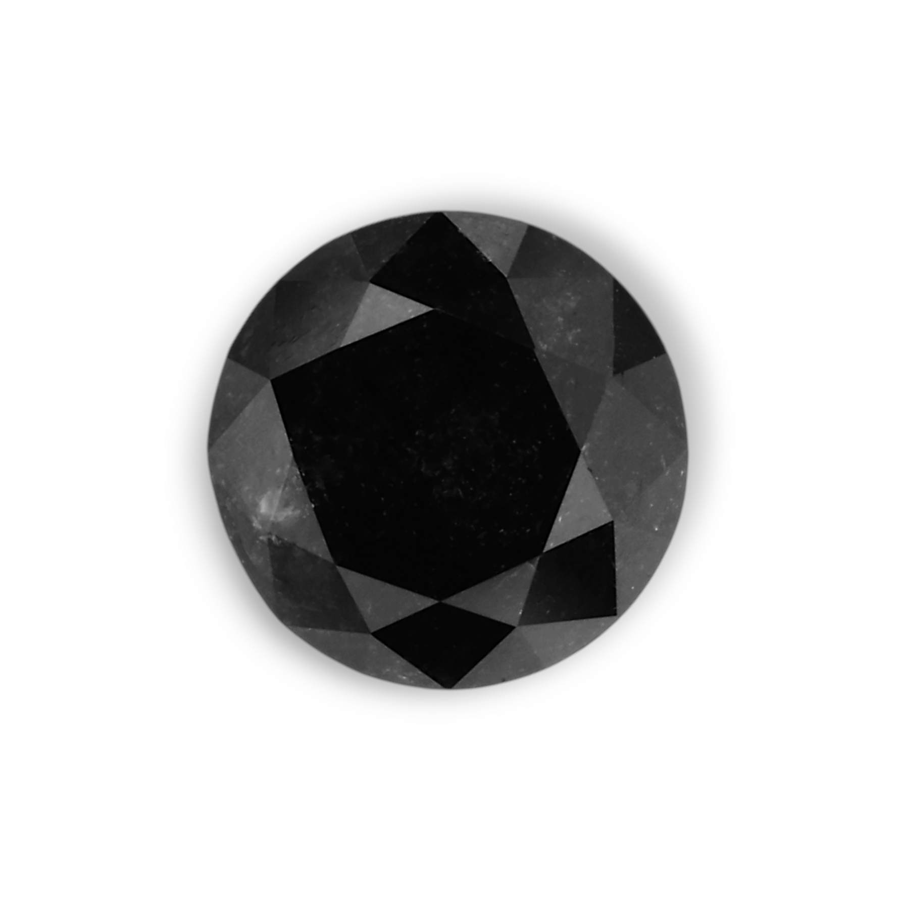 0.84 Carat Natural Black Round Diamond GIA