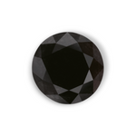 1.27 Carat Natural Black Round Diamond GIA