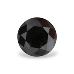 1.39 Carat Natural Black Round Diamond GIA