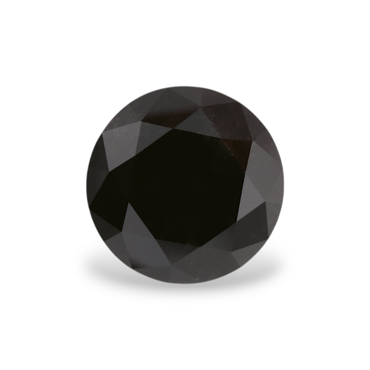 1.4 Carat Natural Black Round Diamond GIA