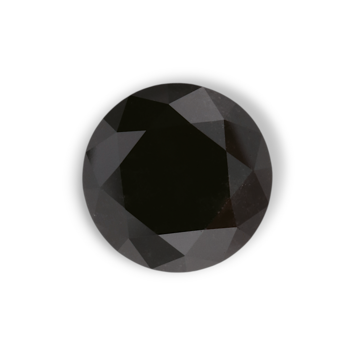 1.4 Carat Natural Black Round Diamond GIA