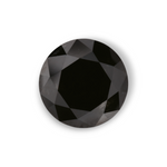 1.78 Carat Natural Black Round Diamond GIA