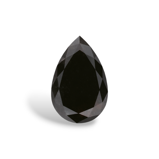 2.11 Carat Natural Dark black Pear Diamond GIA