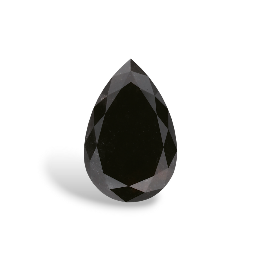 2.11 Carat Natural Dark black Pear Diamond GIA