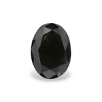 0.54 Carat Natural Black Oval Diamond GIA