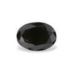 0.54 Carat Natural Black Oval Diamond GIA