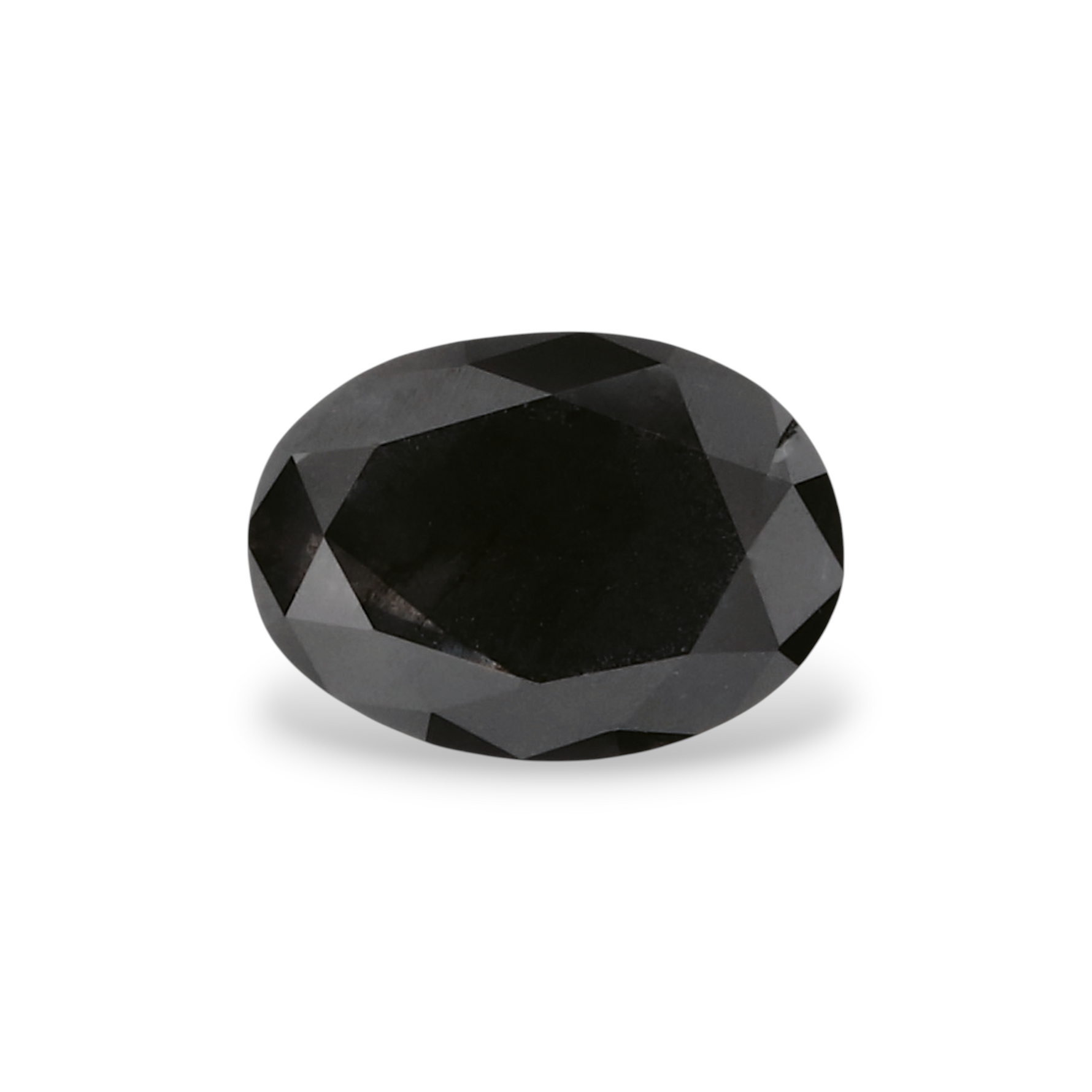 0.54 Carat Natural Black Oval Diamond GIA
