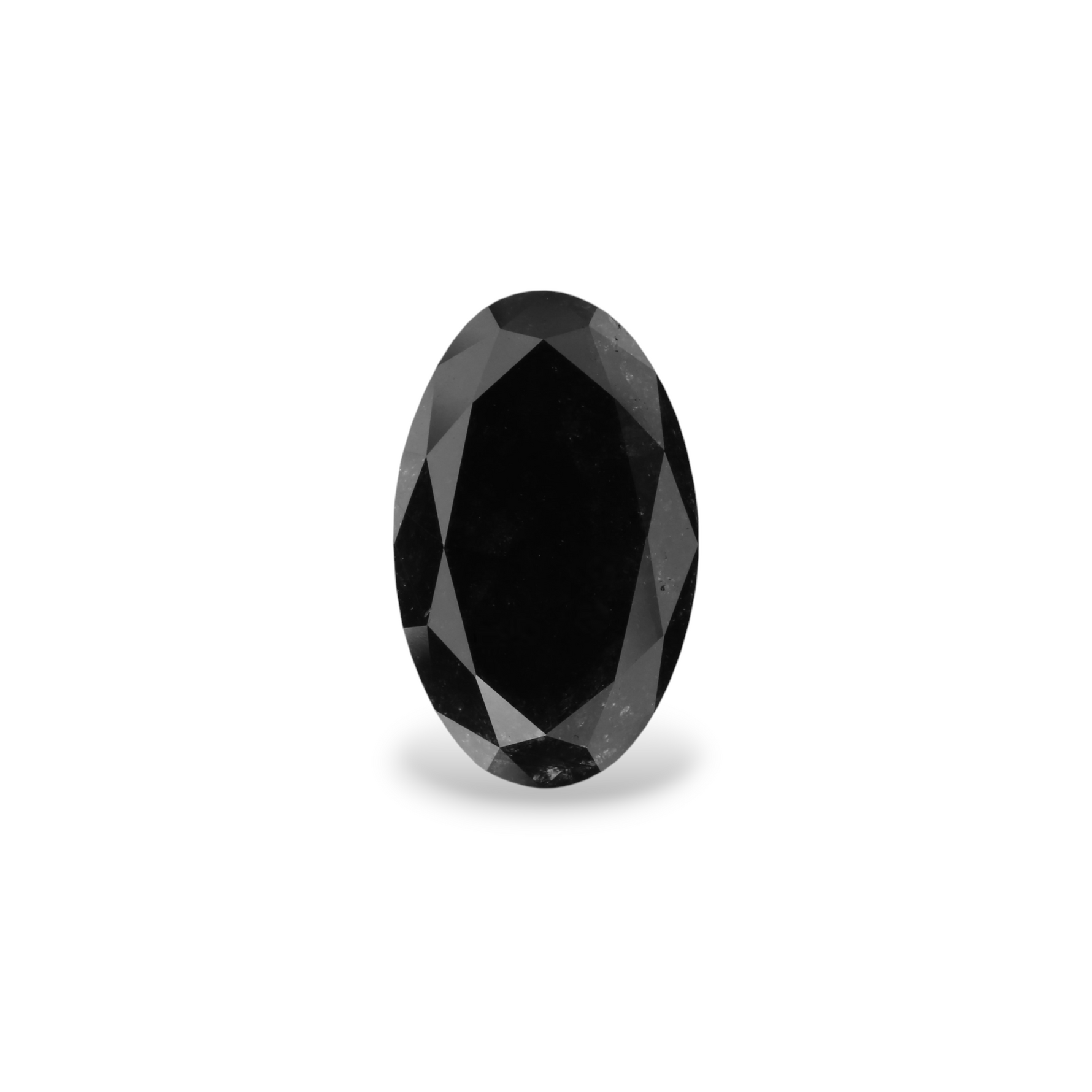4.58 Carat Black Oval Diamond