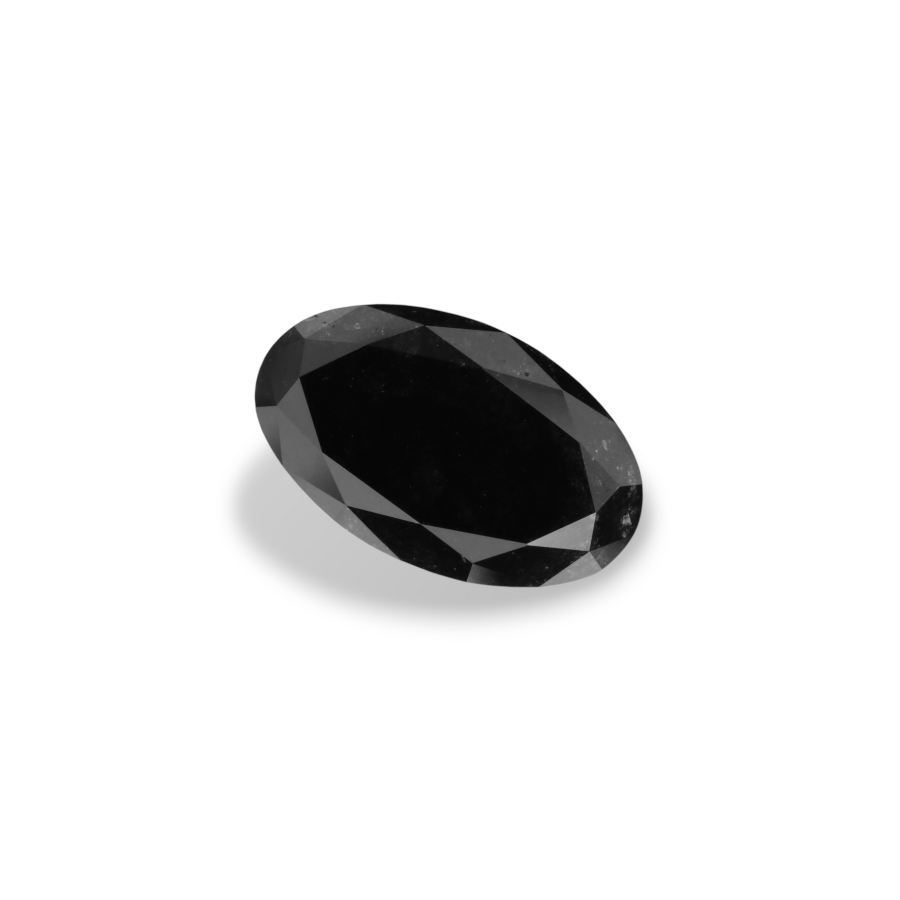 4.58 Carat Black Oval Diamond