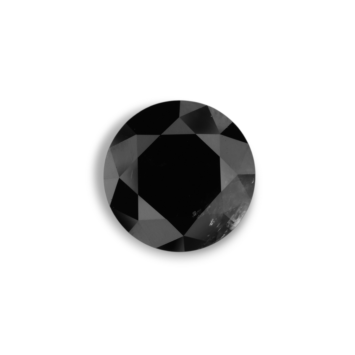 3.68 Carat Black Round Diamond