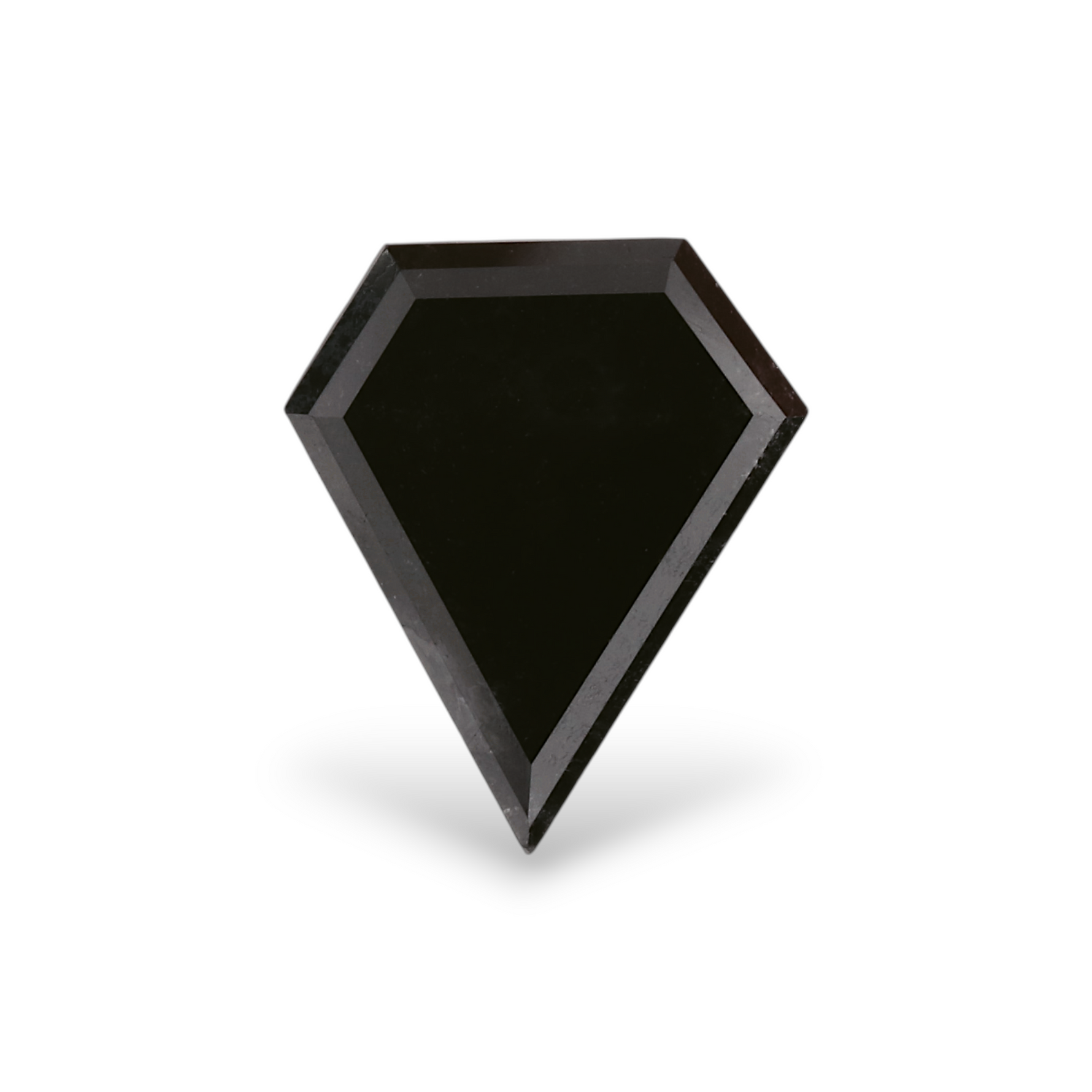 1.27 Carat Natural Black Shield Diamond GIA